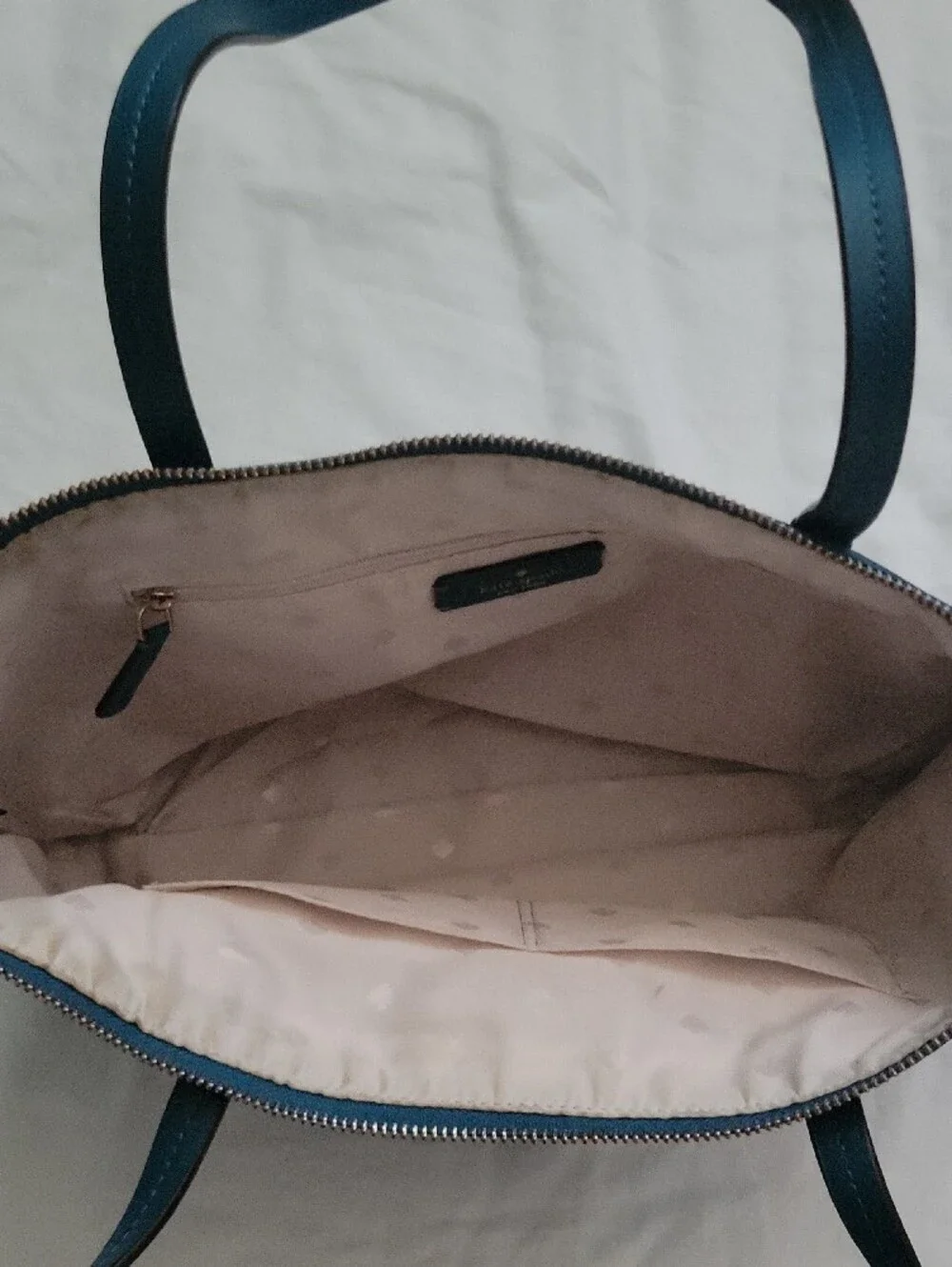 Kate Spade Hayden Deep Teal  Nylon zip-top tote - Picture 8 of 10